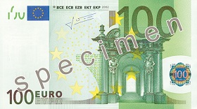 100 eur – lícna strana