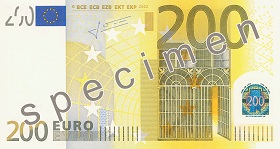200 eur – lícna strana