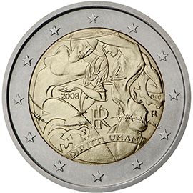 Face comemorativa da moeda de €2 