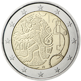 Faccia della moneta da €2 recante il motivo celebrativo o commemorativo 