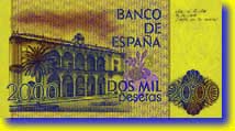 2 000 pesetų banknoto reversas